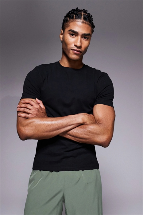 Детская футболка из хлопка с зауженным кроем и технологией быстрого высыхания артикул 152860459