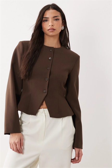 Блейзер с баской артикул 155726548