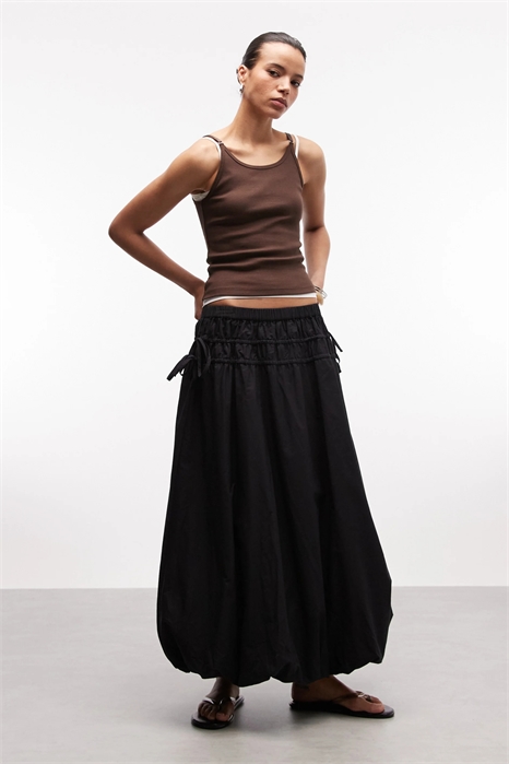 Юбка-балончик средней длины с завязками по бокам артикул 152898350