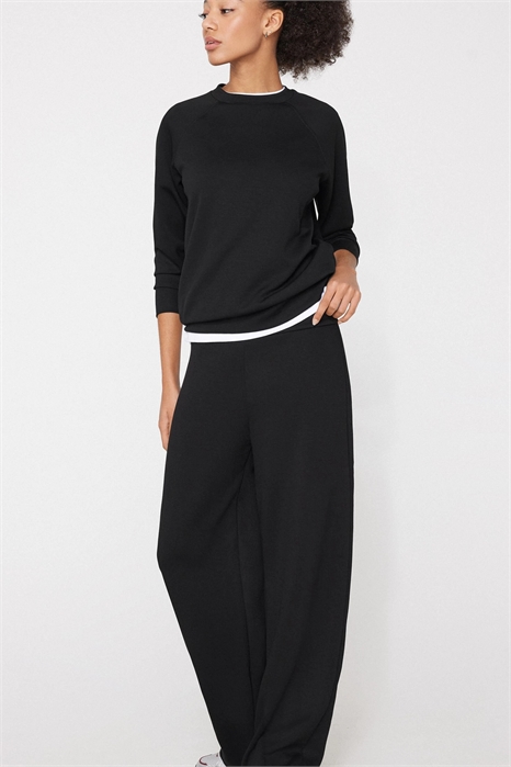 Брюки-палаццо с мягкой текстурой артикул 156299266