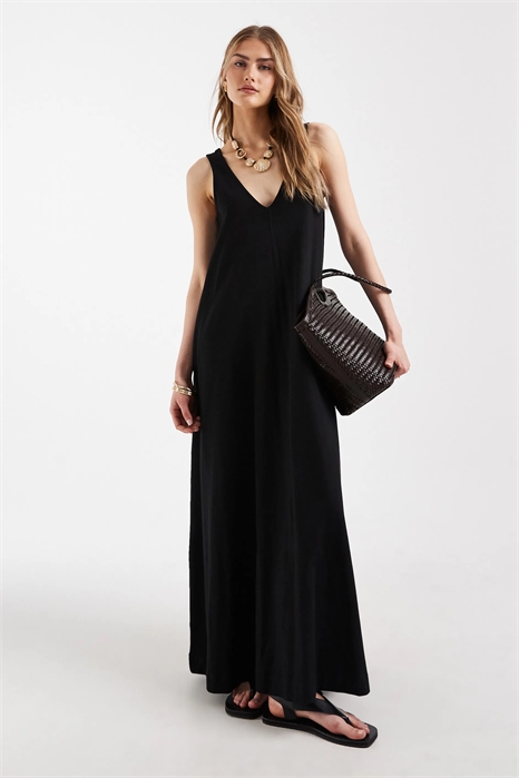 Макси-платье с трапециевидным силуэтом артикул 152901705