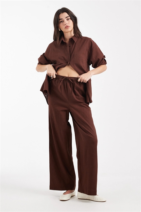 Льняные брюки co-ord артикул 152630086