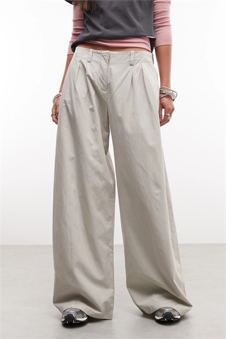 Брюки с очень широкими брючинами и складками артикул 155696890