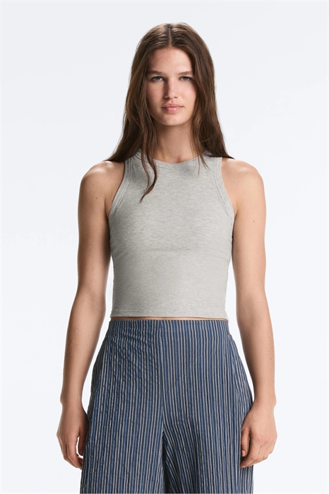 Длинная майка из смесовой ткани с модалом артикул 156592775