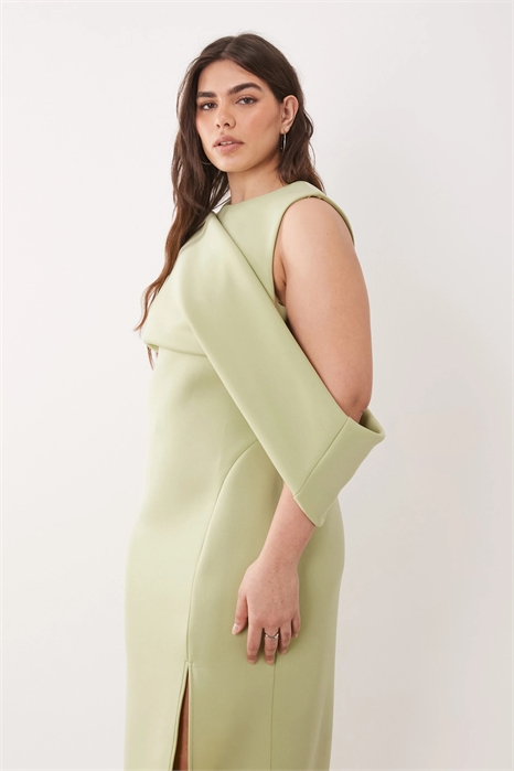 ASOS DESIGN Curve: платье средней длины с вырезами на плечах артикул 154334376