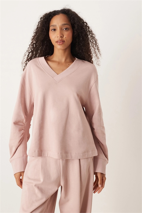 Свитшот с V-образным вырезом и вставкой из ткани «вафля» co-ord артикул 148305480