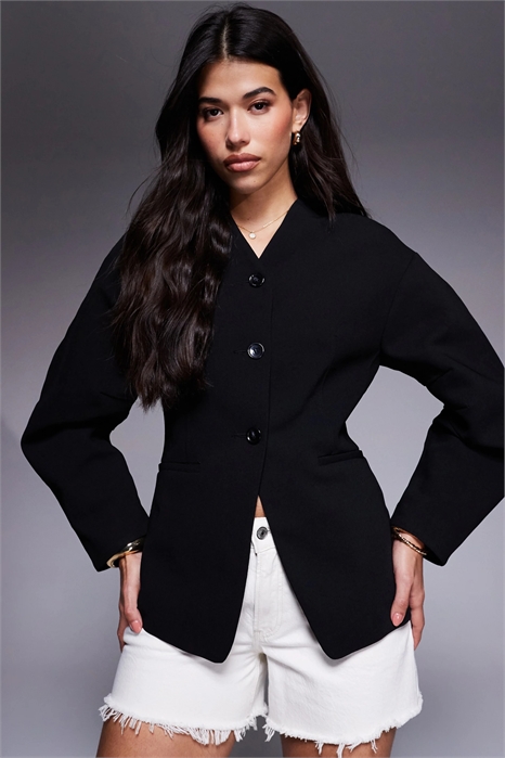 Блейзер с рукавами-буффами артикул 141797389