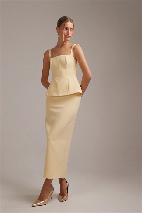 Платье для подружки невесты с квадратным вырезом артикул 153081178