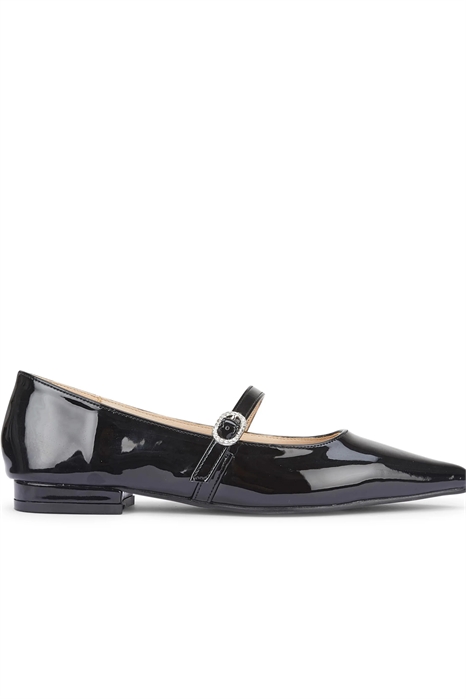 Балетки с заостренным носком и застежкой-пряжкой артикул 151942932