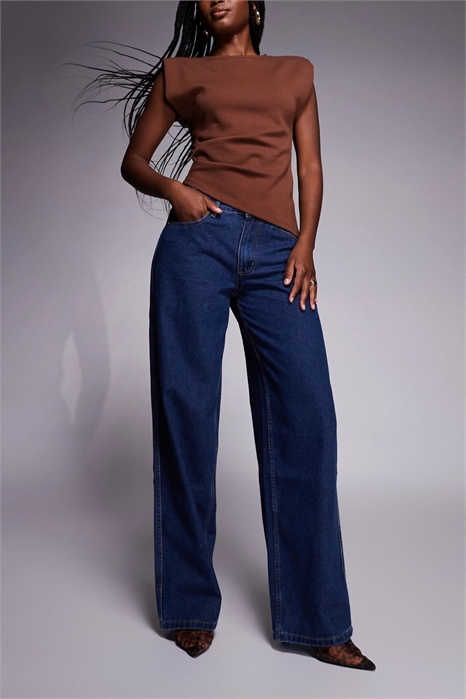 Джинсы Maryanne средней посадки с широкими брючинами свободного кроя артикул 148071654