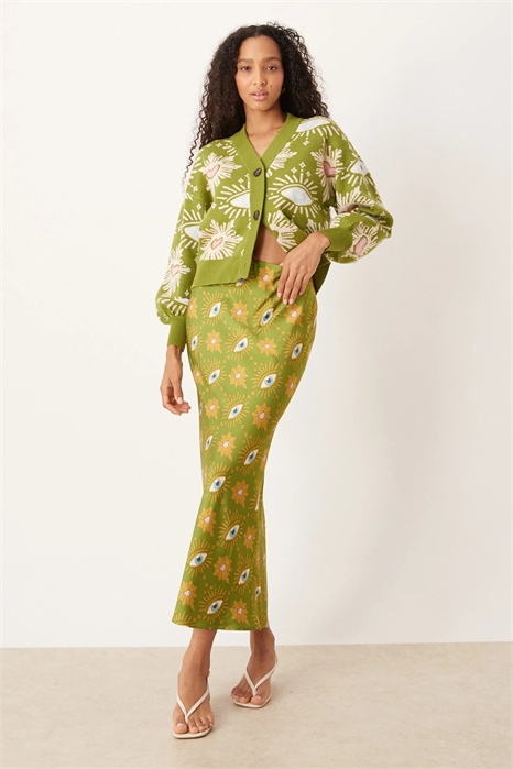 Атласная юбка макси co-ord артикул 150528690