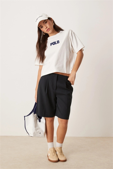 Футболка с логотипом свободного кроя артикул 143312587