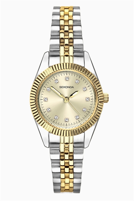 Часы Francis с круглым циферблатом диаметром 26 мм в двухцветном исполнении артикул 149072119