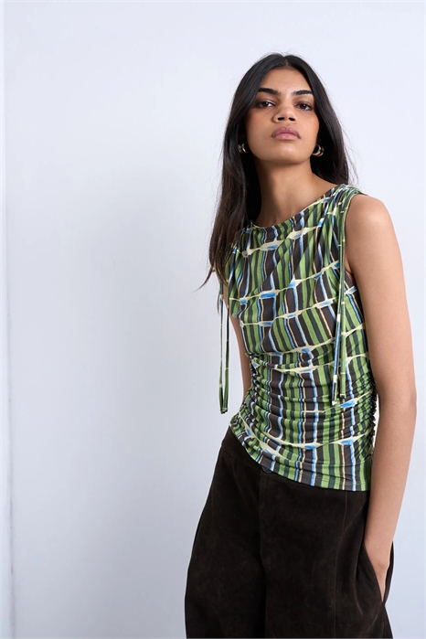 Толстовка с принтом из микрофибры и рюшами на плечах артикул 149597879