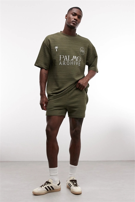 Короткие шорты с тонкой текстурой в виде сетки артикул 156270319