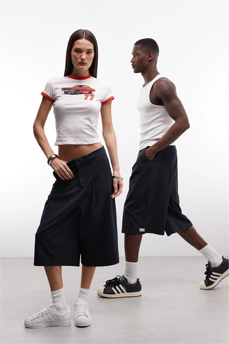 Универсальные брюки-кюлоты удлиненного кроя артикул 155726133