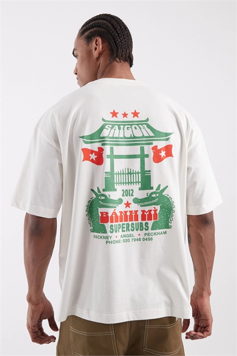 Футболка свободного кроя с изображением дракона артикул 156511039