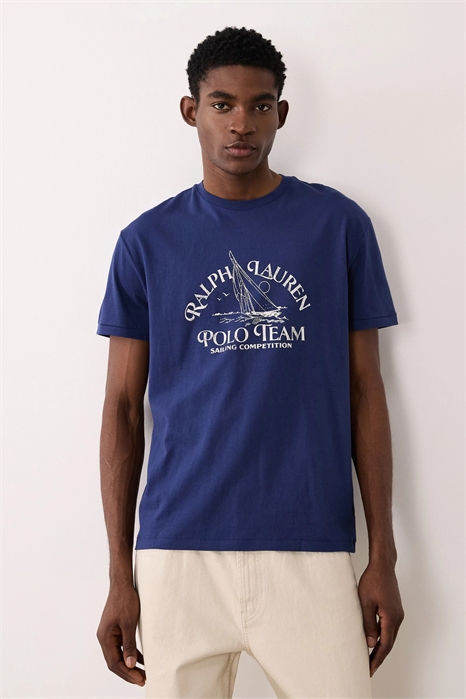 Футболка с винтажным принтом на груди артикул 154008371