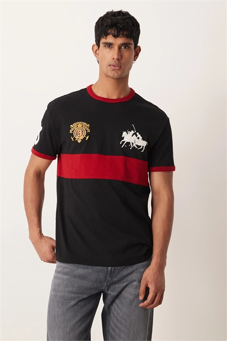 Футболка с полоской на груди для игроков из плотной ткани артикул 154008424