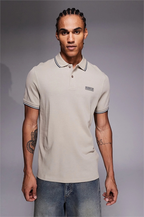 Поло с логотипом и контрастной окантовкой, с короткими рукавами, модель Evan артикул 154707790