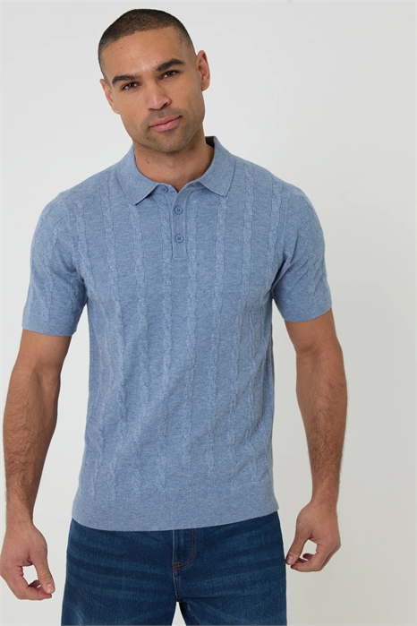 Поло с пуговицами из трикотажа с полосками артикул 155740001