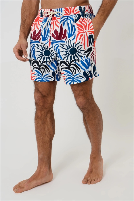Плавки с тропическим принтом и быстрым высыханием артикул 156413572