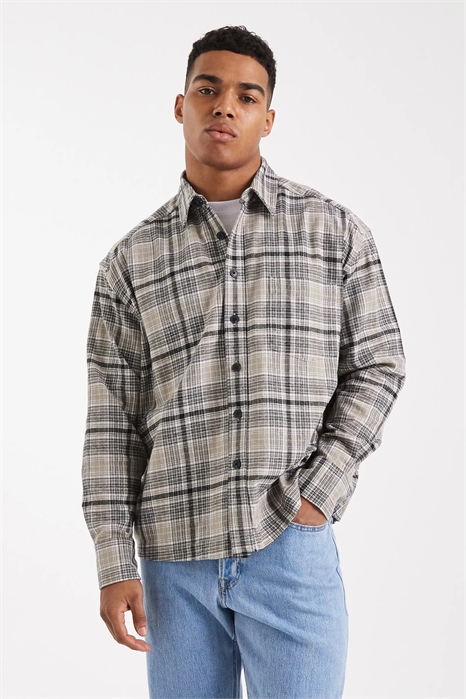 Рубашка прямого кроя с длинными рукавами артикул 151099638