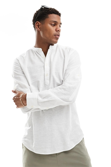 Рубашка из смешанного льна артикул 134376112