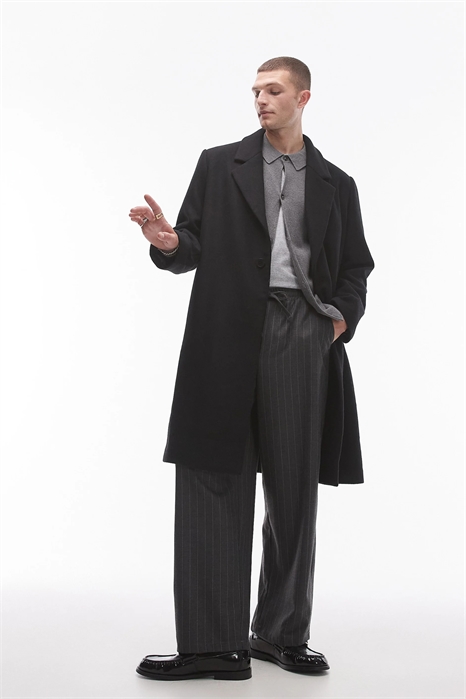 Свободный однобортный пальто артикул 135436880