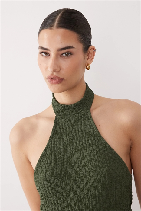 Топ с асимметричным вырезом и текстурированной тканью co-ord артикул 156379226