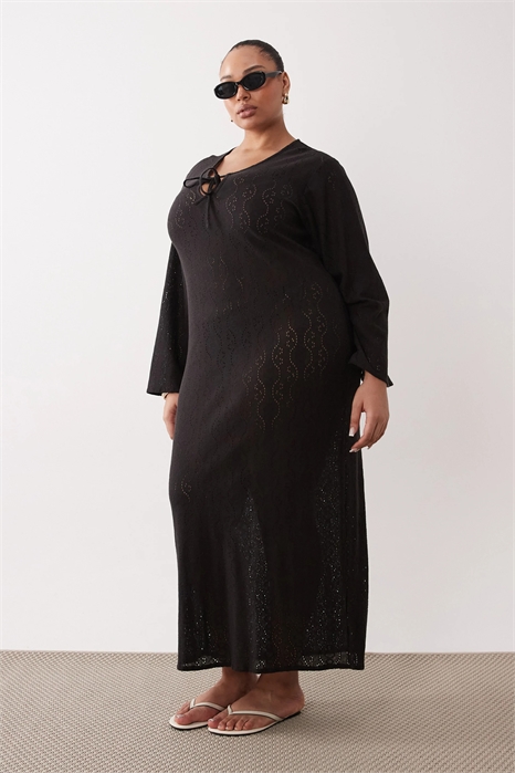 Трикотажное пляжное платье макси артикул 153329996