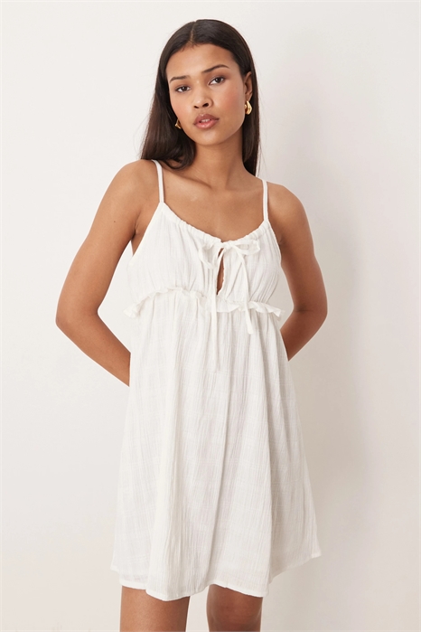 Пляжное мини-платье Esmee с завязками спереди и бретелями артикул 153329369