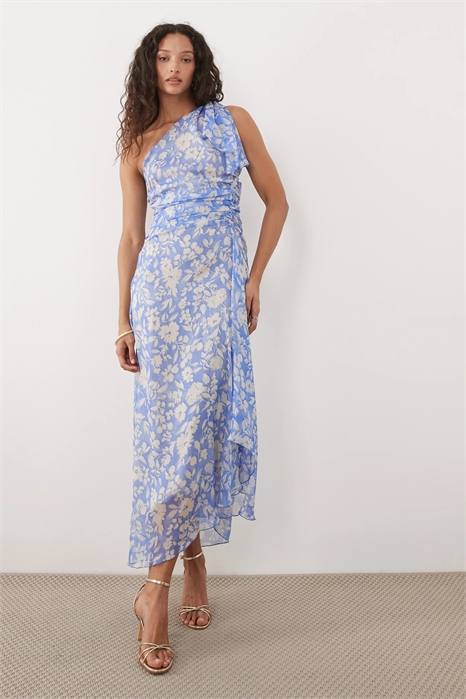 Макси-платье с одним плечом артикул 156174062