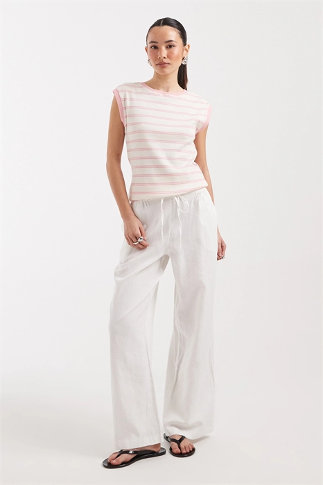 Брюки из льна с широкими брючинами артикул 155969325