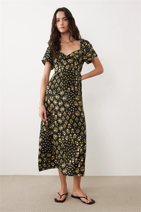 Платье-миди в народном стиле артикул 155388049