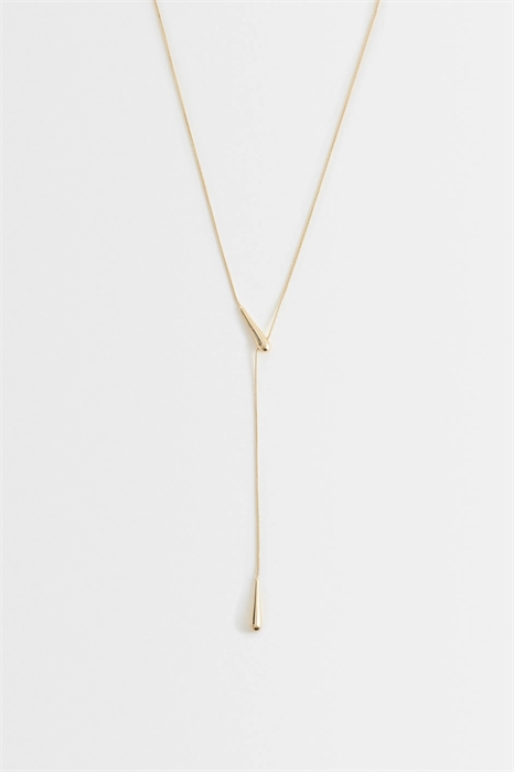 Длинное колье-лариат с подвеской в форме капли артикул 155867102