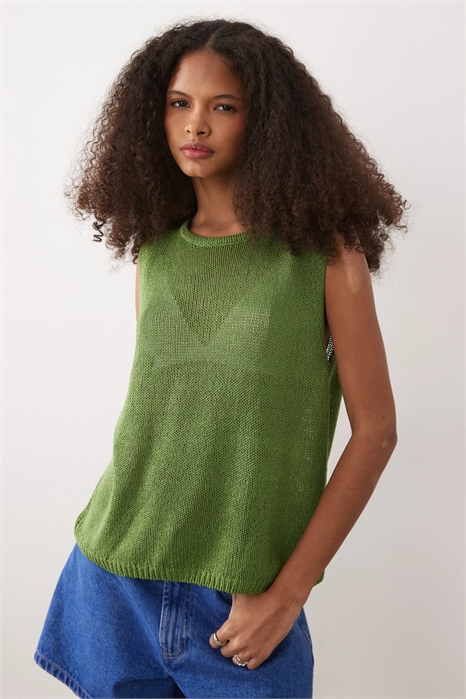 Жилет А-силуэта из прозрачной ленты артикул 153573581