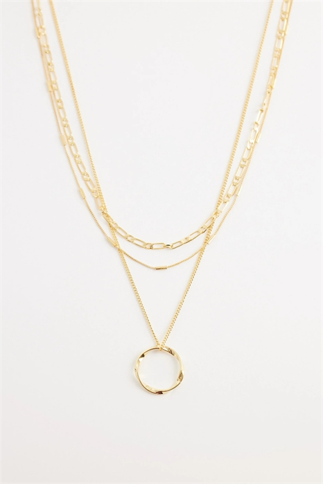 Многоярусное колье с открытыми звеньями артикул 153836998