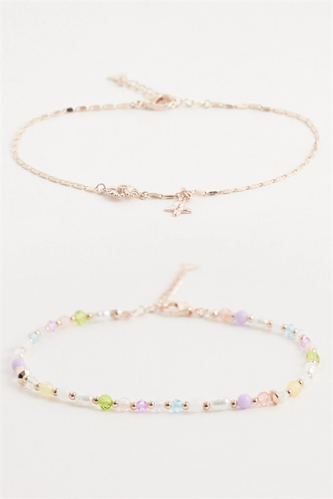 Браслет на лодыжку с многослойными подвесками edeissi артикул 154328078