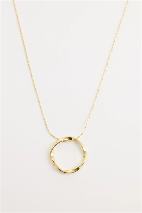 Колье с цепочкой из открытых колец артикул 153837002