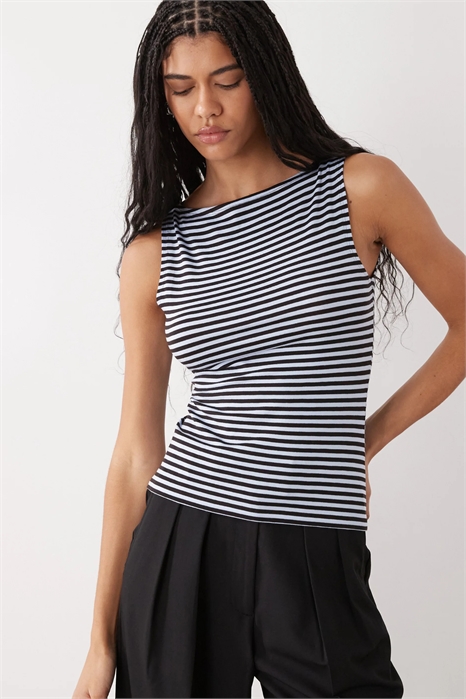 Топ без рукавов с мягким лодочным вырезом от Annie артикул 153531074