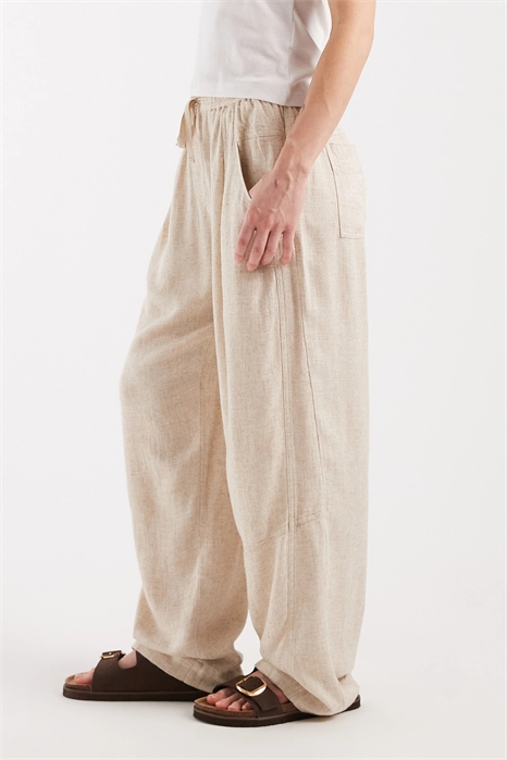 ASOS DESIGN: брюки-универсалы из льняного твила, свободный крой, для миниатюрных артикул 154135565