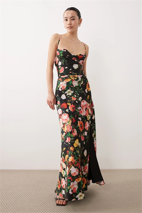 Макси-платье из сатина артикул 153362516