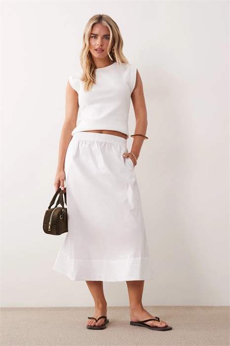 Юбка средней длины из поплина артикул 153836911