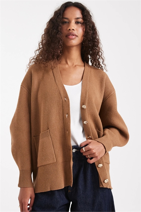 Кардиган свободного кроя в стиле бойфренд артикул 142353037