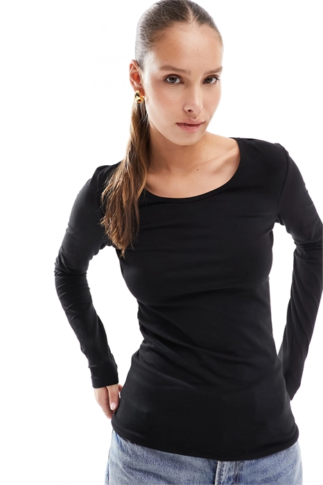 Толстовка с длинными рукавами и круглым вырезом артикул 134196146