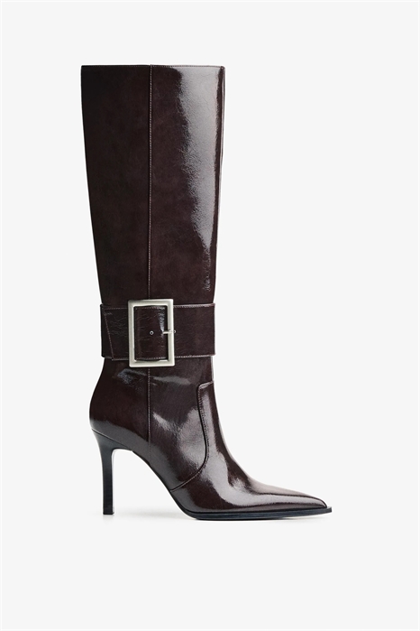 Ботинки на высоком каблуке с пряжкой артикул 151446791