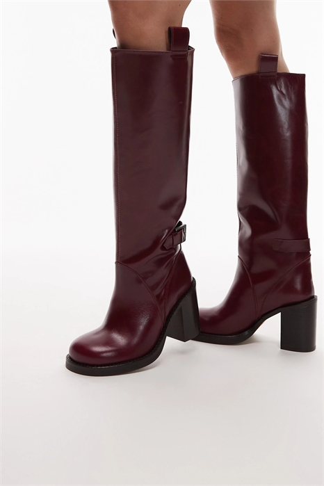 Кожаные сапоги до колен с круглым носком Casper Premium артикул 149430000