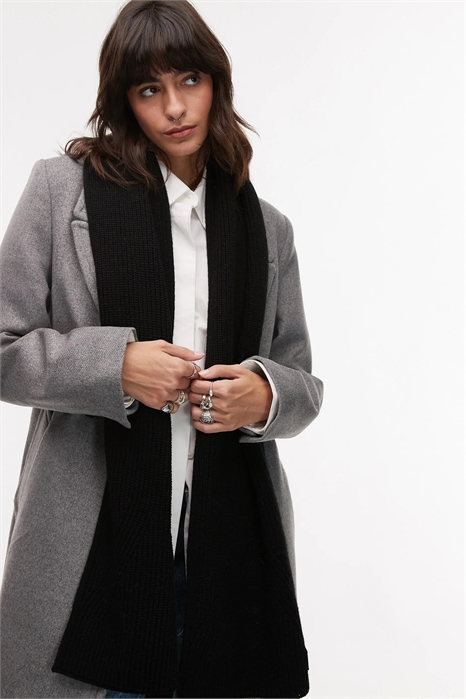 Шарф из кожи с ребристой текстурой и логотипом артикул 139343775