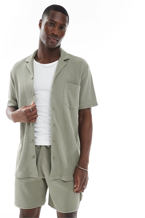 Футболка с логотипом Bodywear из ткани «вафля» для отдыха артикул 140623976